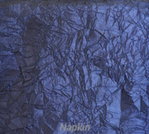 Rental Table Napkin Crushed Taffeta - Navy Blue